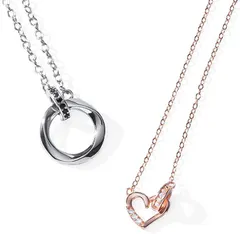 felicitations ペアネックレス カップル プレゼント ステンレス ジュエリー メンズ レディース BR-J069 ハート MSB＆LPW( MSB＆LPW)