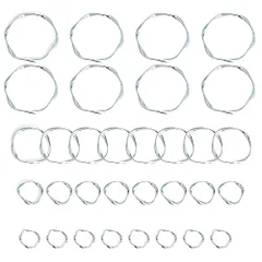 アクセサリーパーツ シルバー フープ ひねり メタルパーツ ハンドメイド 4サイズ 32個