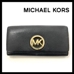 【MICHAEL KORS】ロゴ 長財布 レザー ブラック/黒 ロングウォレット マイケルコース (SER-2942)