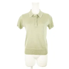 フリークスストア FREAKS STORE ポロシャツ ニット サマー 半袖 ラメ シャイニー 薄手 F グレージュ シルバー /AH3