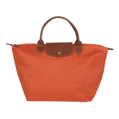 新品 ロンシャン LONGCHAMP ハンドバッグ ル プリアージュ トップハンドルバッグ Mサイズ オレンジ