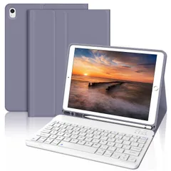 10.2/10.5インチ_Purple 【2024革新モデル】 iPad キーボード10.2 インチ - iPad 第9/8/7世代 キーボード ケース 人気 超軽量 脱着式 iPad air3/pro10.5 兼用 ペンシルホルダー付き Bluetoothキ