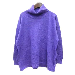 グリーンレーベルリラクシング ユナイテッドアローズ green label relaxing ニット カットソー タートルネック 長袖 紫 パープル /MN