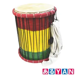 (展示品) ジャンベ 打楽器 民族楽器 木目 天面直径約35cm×高さ約47cm  ジェンべ 25100000010152 ⑤