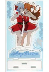 【中古】アクリルスタンド・アクリルパネル レイ＆アスカ EVA STOREオリジナル クリスマスイラスト アクリルスタンド 「エヴァンゲリオン」