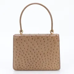 美品 モラビト ヴァンドーム オーストリッチ レザー ハンドバッグ トート トップハンドル ゴールド 金具 レディース EEE BS5-10【中古】