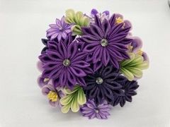 髪飾り 箱入 紫 花 co421-0011