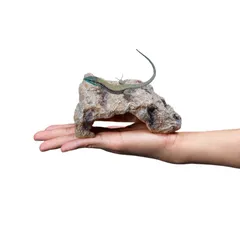 Archnote 爬虫類 レオパ シェルター トカゲ カナヘビ 亀 ロックシェルター 爬虫類シェルター 岩 隠れ家 S [ブラウン] [S]のサムネイル