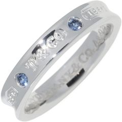 ティファニー 指輪 SV サファイア2P(計0.05ct) 1837ナローリング