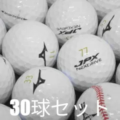 ロストボール ゴルフボール ミズノ JPX NEXDRIVE ホワイト 30球セット 中古 Cランク 格安 ネクスドライブ ランバード 世界最多ディンプル搭載！ 落ち際の「ひと伸び」が違う！ソフトな打感で、やさしく飛距離を伸ばしたいゴルファーへ！白 送料無料のサムネイル