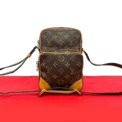 極 美品 LOUIS VUITTON ルイヴィトン ヴィンテージ アマゾン モノグラム レザー ミニ ショルダーバッグ ポシェット ブラウン 16505