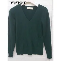 ◇ B:MING by BEAMS ビーミング by ビームス Vネック リブニット 長袖 セーター グリーン レディース  【中古】 【1112220000131】