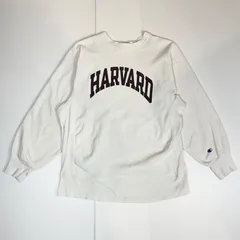 80s USA製 CHAMPION REVERSE WEAVE HARVARD トリコタグ 染み込み プリント リバースウィーブ カレッジ スウェット スエット トレーナー 80年代 VINTAGE ヴィンテージ 古着 b25052132【スウェットシャツ】