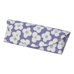 ☆ シンプルフラワー/ブルー ☆ メガネケース メガネケース おしゃれ 眼鏡ケース 女性 めがねケース 可愛い セミ ハード レディース メンズ おしゃれ セミハード 大人 かわいい 敬老の日 母の日 父の日 ギフト メガネ用品 眼鏡用品 雑貨