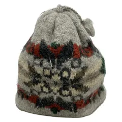 POLObyRalphLauren(ポロラルフローレン) ニット帽 - ライトグリーン×ボルドー×マルチ ウール