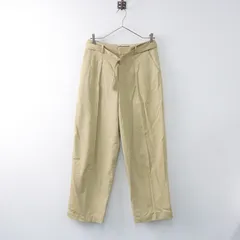 フレームワーク FRAMeWORK ベルトツキワイドチノパンツ 38/ベージュ コットン タック センタープレス【2400013977272】