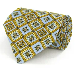 ピエールカルダン ブランド ネクタイ シルク 格子柄 小紋柄 総柄 PO メンズ ブルー Pierre Cardin 【中古】