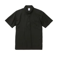 ☆ 002.ブラック ☆ Lサイズ ☆ UnitedAthle ユナイテッドアスレ 4.7オンス ポロシャツ  ユナイテッドアスレ UnitedAthle ポロシャツ メンズ ボタンダウン 半袖 レディース 吸水 速乾 紫外線 形状安定 4.7オンス ポケット
