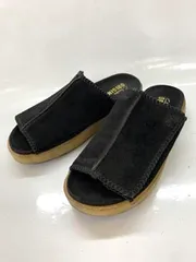 clarks クラークス スエード マジックテープ サンダル size26.0/黒 ■■ メンズ