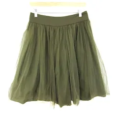 ロイスクレヨン チュールスカート ボトムス 記名有 レディース Mサイズ カーキ系 Lois CRAYON 【中古】