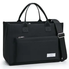 [KALIDI FANCY FOREST] トートバッグ ショルダーバッグ 数個ポケット 3WAY使い 脱着可能肩紐 大容量 大きめ 自立 キャンバストート 帆布 トートバッグ 通学 通勤用 レディース メンズ