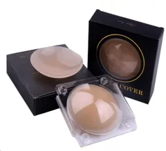 Angel's Closet 新感覚 ジェルもシールも使わない 洗える 高性能 シリコン ブラ 繰り返し使える 簡単(ベージュ,  直径8cm)