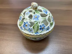 GWセール】ヘレンドボンボニエール ボンボン入れ 蝶 水色＆シルバー