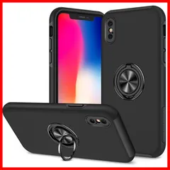 iPhone Xs ケース iPhone X ケース リング付き 耐衝撃 落下衝撃吸収 TPU PC 車載ホルダー対応 スタンド機能 スマホケース 防塵 滑り止め 落下防止 擦り傷防止 取り出し易い 一体型 全面保護カバー アイフォンケース 旅行 オフィス 室