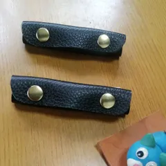 本革持ち手カバー   ブラック