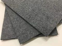 グレー_3枚セット フェルト 厚手 羊毛 吸湿性 60% 以上 生地 3mm 5mm ホワイト グレー グレー5mm, 3枚セット Haneショップ ハネショップ