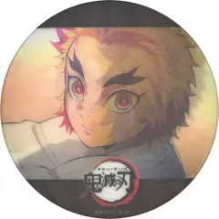 【中古】バッジ・ビンズ 煉獄杏寿郎(E柄) 「劇場版 鬼滅の刃 無限列車編 上映四周年記念 炎柱・煉獄杏寿郎カフェ×ufotable Cafe×マチ★アソビCAFE×ufotable DINING×ufotable CINEMA ランダムアニメーション缶バッジ