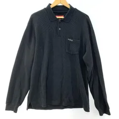 【中古】Supreme 23AW Thermal L／S Polo サイズM シュプリーム サーマルポロシャツ ブラック[19]