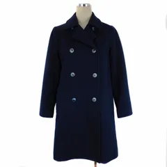 シップス SHIPS Colors ピーコート Ｐコート 長袖 ミドル丈 ウール 無地 S 紺 ネイビー アウター /BTのサムネイル