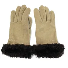 フルラ 手袋 グローブ フェイクファー付き ベージュ 中古 Aランク