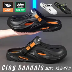 クロッグサンダル メンズ 2WAYサンダル サボサンダル スポーツサンダル 前閉じ 軽量 オレンジ グリーン
