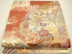 V3563 ○高級 正絹 唐織 六通 袋帯 - メルカリ