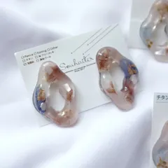 イビツピアス/イヤリング｜ニュアンスカラー｜ハンドメイド（金具変更できます）レジンアクセサリー