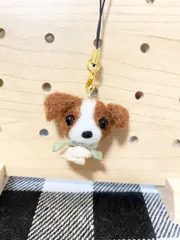 ジャックラッセルテリア　羊毛フェルト　ストラップ