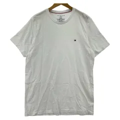 TOMMY HILFIGER トミーヒルフィガー ワンポイント刺繍 クルーネック半袖Ｔシャツ sizeM/ホワイト