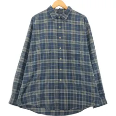 古着 90年代 ジェイクルー J.Crew グレンチェック 千鳥格子柄 長袖 フランネルチェックシャツ メンズXL相当 ヴィンテージ/eaa548866