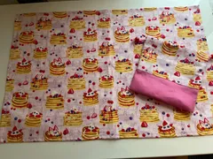 給食セット　ランチョンマット 40×60cm コップ袋19×18cm ♪3