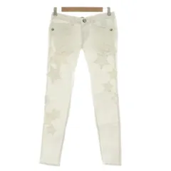 レッドペッパー RED PEPPER 星モチーフ９分丈スキニー デニムパンツ ジーンズ ジーパン テーパード スリム 27 ホワイト RJ1013-2 /NQ