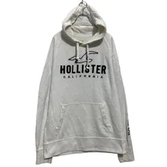 HOLLISTER ロゴスウェット パーカー M ホワイト ホリスター プルオーバー 裏起毛 カジュアル 古着卸 アメリカ仕入 a612-6758のサムネイル