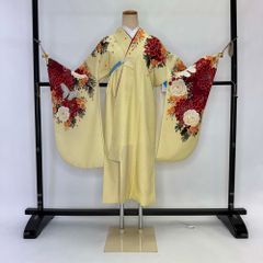 二尺袖 単品 卒業式着物 黄色 MERCURYDUO  裄69cm LLサイズ  袴用着物 化繊 中古 4553