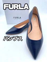 001)FURLA フルラ パンプス バレリーナシューズ 24.5cm