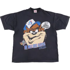 90s 古着◆ルーニーテューンズ MLBメジャーリーグ Tシャツ メンズXL程 90's Looney Tunes/ルーニー・テューンズ “MLB RED SOX” Tee USA