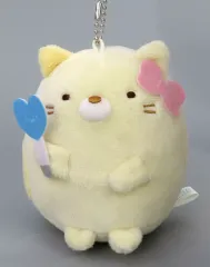 【中古】キーホルダー ねこ 天使なえびてん ボールチェーン付き推し活ぬいぐるみ 「すみっコぐらし」
