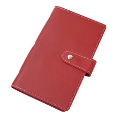 (レッド) 6カラー CASE CARD レディース メンズ ホルダー カード入れ ポイント 名刺 クレジット 収納 96枚 大容量 ケース カード レザー [VOLAN]のサムネイル