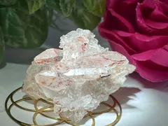 ダブルポイント　ヒマラヤ　マニカラン　ピンク水晶  原石　クラスター　クリスタル