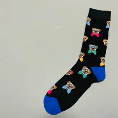 動物シリーズ　カラフルパグ柄靴下　〜仕事にも〜　　メンズソックス